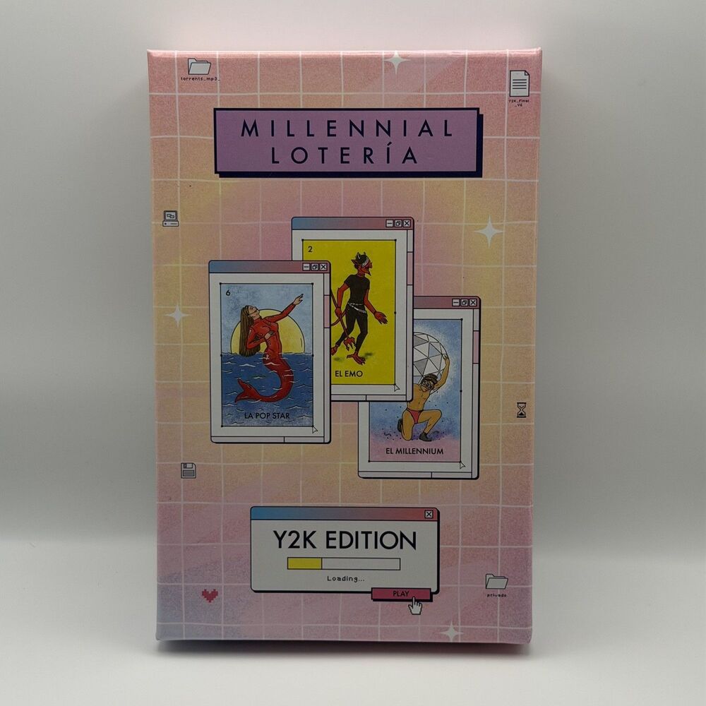 Millennial Loteria Y2K Edition Board Game 2-10 Players Used Includes Most Pieces